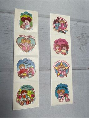 Vintage Cabbage Patch Stickers Scratch Sniff 1984 80s Dolls Popcorn Jelly Bean
